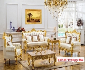 Sofa Tân Cổ Điển 01 Dát Vàng